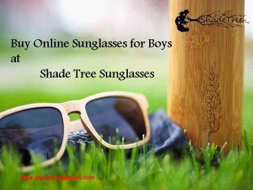 Buy Online Sunglasses for Boys at ShadeTree Sunglasses