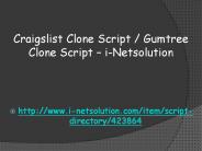 Craigslist Clone Script / Gumtree Clone Script – i-Netsolution