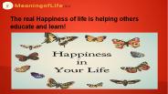 Real Happiness of Life