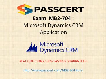 Microsoft MB2-704 exam practice test