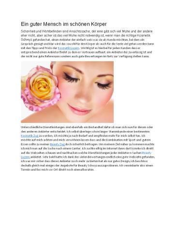 Ein guter Mensch im schönen Körper