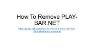 How to remove play bar.net