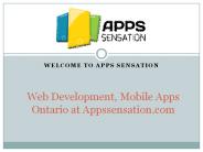 Web Development, Mobile Apps Ontario at Appssensation.com