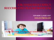 cis 319 genius Expect Success/cis319geniusdotcom