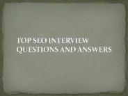 Frequently asked SEO interview questions