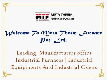 Oven Manufacturers In Mumbai