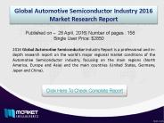 Strategic Analysis Global Automotive Semiconductor Industry, 2016