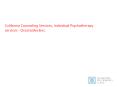 California Counseling Services, Individual Psychotherapy services - Oceansideclinic PowerPoint PPT Presentation