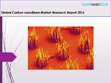 Global Carbon nanofibers Market Research Report 2016