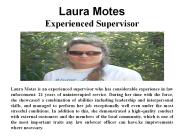 Laura Motes - Experienced Supervisor