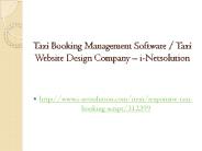 Taxi Booking Management Software / Taxi Website Design Company – i-Netsolution