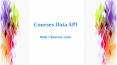 Courses Data API - Fourcle PowerPoint PPT Presentation