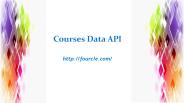 Courses Data API - Fourcle