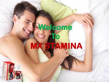 How to increase sex stamina by MX Stamina