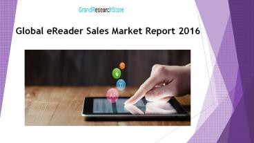 Global eReader Sales Market Report 2016