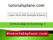 Vertical align in bootstrap 3 | tutorialsplane.com