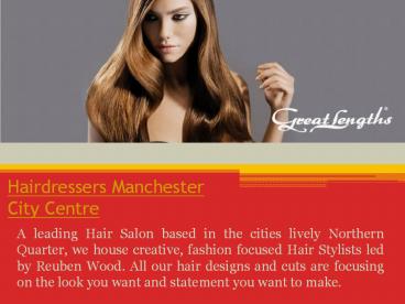 Hairdressers In Manchester