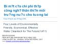 Bí mật của chi phí thấp  công nghệ thân thiện môi  trường nước cho tương lai / Secrets of Environmentally Friendly, Economical, Effective Water Cleantech for The Future(1of11) PowerPoint PPT Presentation