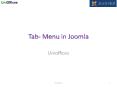 Joomla Tab in Menu PowerPoint PPT Presentation