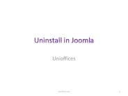 Joomla Uninstall