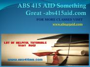 ABS 415 AID Something Great -abs415aid.com