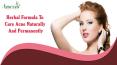 Herbal Formula To Cure Acne Naturally And Permanently