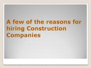 Few Reasons to hire large commercial construction company