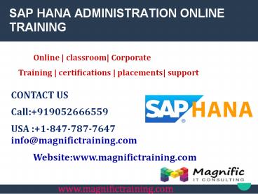 sap hana administration online training|uk