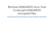 Remove KANGAROO virus: how to decrypt KANGAROO encrypted files