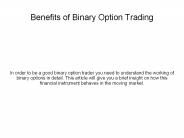 Why Should I Invest In Binary Options?