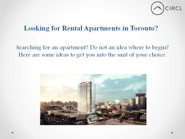 rental apartment in Toronto