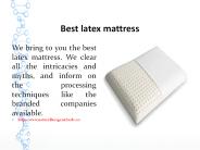 Best latex mattress