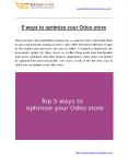 5 ways to optimize your Odoo store PowerPoint PPT Presentation