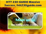 HTT 230 GUIDE Massive Success /htt230guide.com