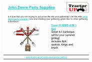 John Deere party supplies