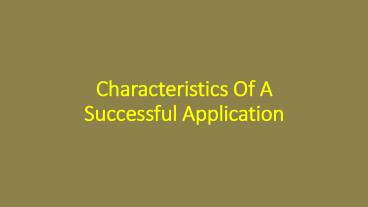Characteristics Of A Successful Mobile App