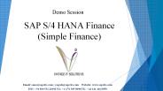 Best SAP S4 HANA Simple Finance Online Course Training