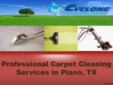 Professional Carpet Cleaning Services in Plano, TX