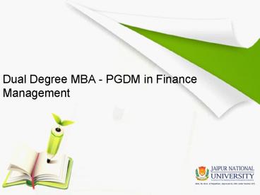 Dual Certification in Finance Management