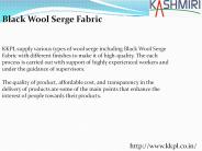 Black Wool Serge Fabric