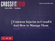 Common Injuries in CrossFit And How to Manage Them