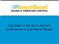 Easy Steps to Set Up an Acoustic Environment in your Home Theater PowerPoint PPT Presentation