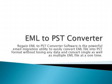 EML to PST Converter