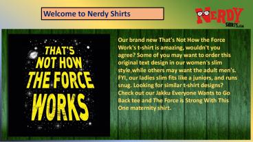 The Force Works T-Shirt- Nerdy Shirts