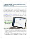 Why You Should Go For QuickBooks 2017 Enterprise Hosting PowerPoint PPT Presentation