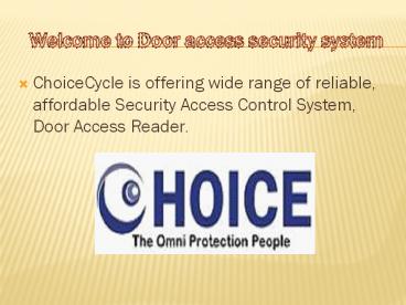 Door access security system singapore