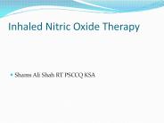 Nitric oxide therapy in PHTN Basics