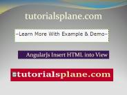 AngularJs Insert HTML into View | tutorialsplane.com