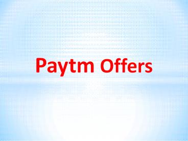 Paytm Big Cashback Sale