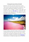 7 Amazing Pink lakes all over the world PowerPoint PPT Presentation